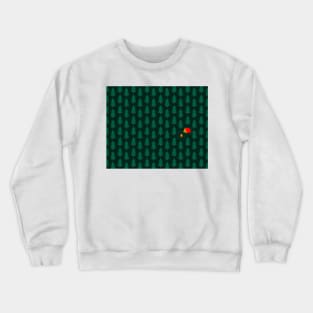 Trees Tent Pattern Black Crewneck Sweatshirt